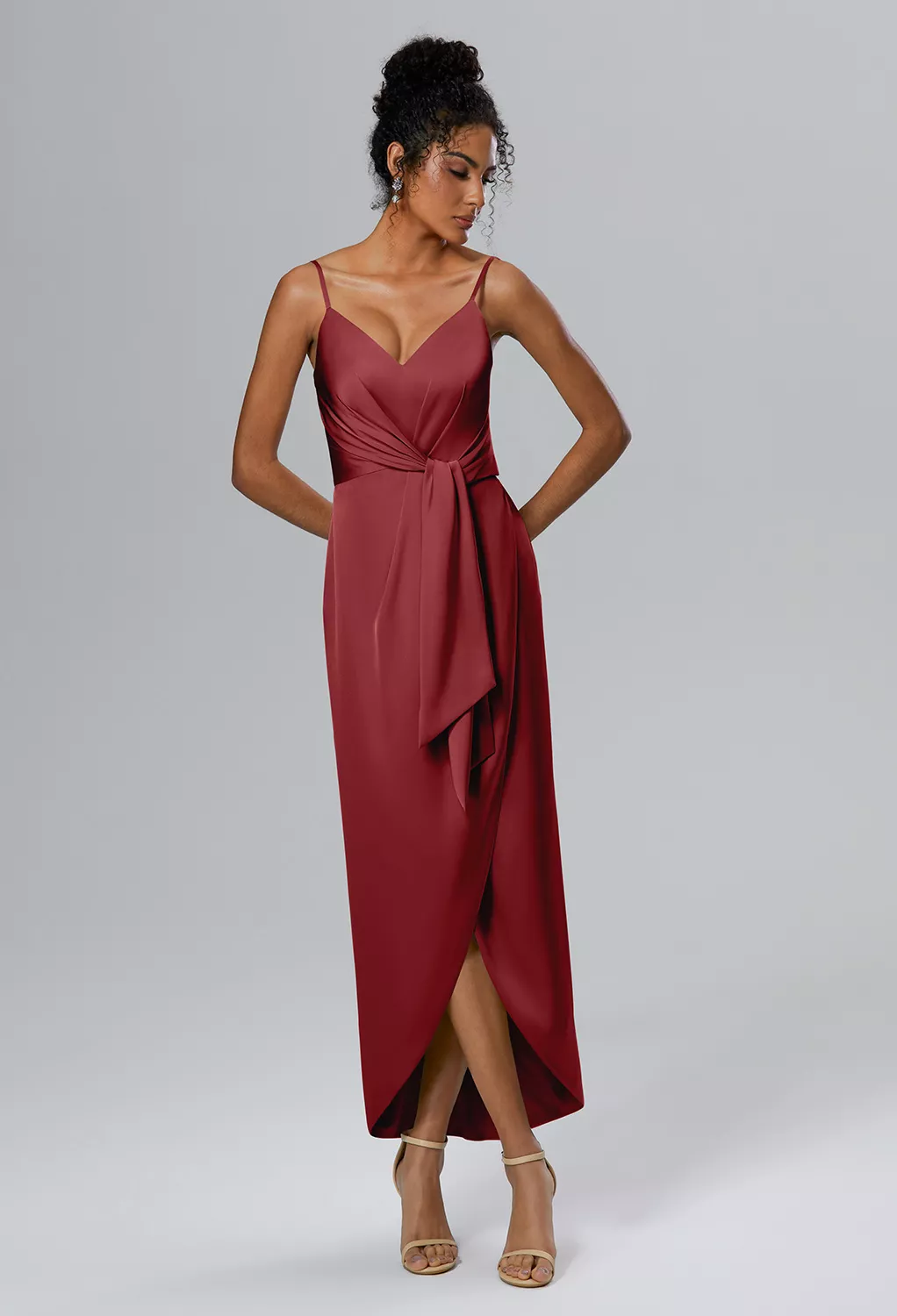 AW Leonora Burgundy  Wedding Guest Dresses
